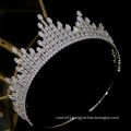 Europe Elegant AAAZircon Zirconia CZ Crystal Bling Shiny Gold Royal Pageant  Crown bride Wedding Headpiece Tiara